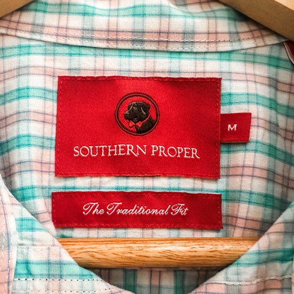 Southern Proper Green and White Checkered Shirt - Picture 2 of 5